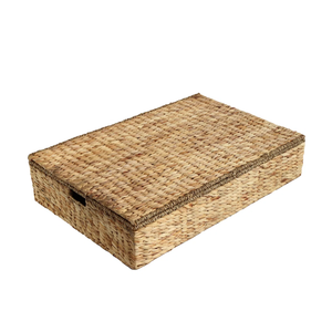 Distinctive Decorative <b>Round</b> Rattan <b>Basket</b> For Shelf Cabinet And Coffee Table Organization Handmade Natural Rattan <b>Basket</b> Holder - Product Image 1
