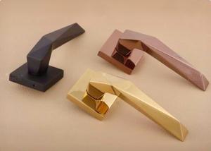 Modern Door <b>Handles</b> Minimalist Design Black Gold Finish Easy Installation Interior Hardware for Home Office Ambidextrous Use - Product Image 2