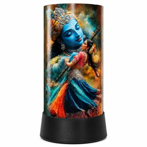Radha Krishna LED Table Lamp Divine Spiritual <b>Night</b> <b>Light</b> Decorative Home Temple Bedroom USB Powered Acrylic Gift 9.5 Inch Lamp - Product Image 1