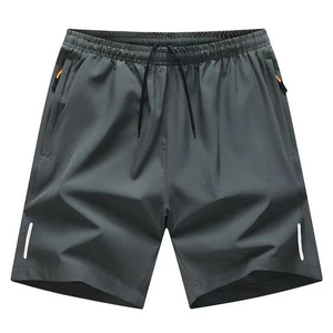 Men's <b>Black</b> Quick Dry Polyester Sport Gym Shorts with Elastic Waist and Side Pockets <b>Black</b> breathable quick dry Gym shorts Men - Product Image 3