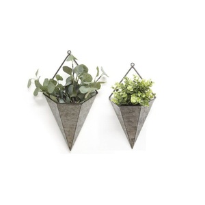 Wholesale Creative Galvanized Metal Wall Planter Farmhouse Hanging Flower <b>Pot</b> Vase for Indoor Home Decor & Garden Wall Art - Product Image 4