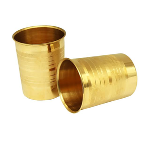 Verre à boire en laiton, vaisselle artisanale, meilleur design, finition dorée, verre à vin en laiton pour hôtel et restaurant - Product Image 3