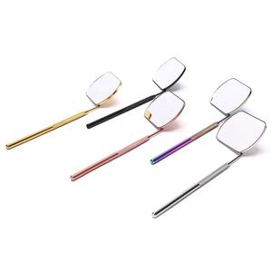 Miroir de maquillage portable personnalisable avec poignée personnalisée Outils d'extension de cils de marque privée en gros d'usine - Product Image 2