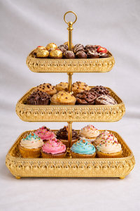 Support à gâteau de mariage en argent allemand, style luxueux - Product Image 4