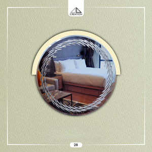 ดีไซน์ร่องวีสุดหรู พร้อมกระจกอะคริลิคติดผนังแบบ LED ตกแต่งด้วยลวดลายศิลปะ  พร้อมสวิตช์สัมผัส  รักษ์โลกและน้ำหนักเบา - Product Image 1