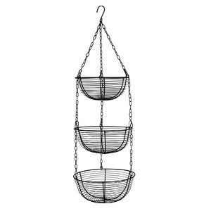 Nordic Black Iron Wire Fruit <b>Basket</b> Storage Bin Kitchen Counter Organizer Metal Desktop Decorative Vegetable Holder Fruit <b>Basket</b> - Product Image 6