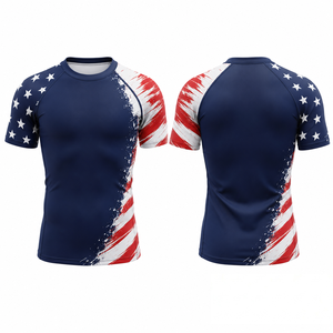 เสื้อรัดกล้ามเนื้อแบบกำหนดเองสำหรับผู้ชาย ออกกำลังกาย ฟิตเนส MMA BJJ เทรนนิ่ง แขนยาว เสื้อกีฬา ระบายเหงื่อ - Product Image 6