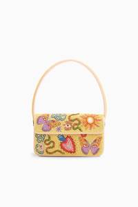 Mini sac à bandoulière à motif de coquillages perlés, fermeture à rabat, style bohème, sac à main pour femmes toutes saisons - Product Image 3
