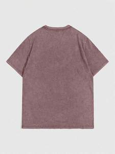 Camisetas Retro OEM 100% Algodón Grueso para Hombre, con Logotipo Serigrafiado, Estilo Urbano, Lavado Ácido, Vintage, Lisas - Product Image 2