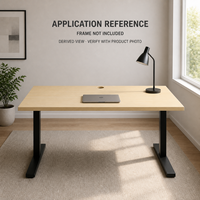 Bureau moderne en panneaux de particules E1 avec finition grain de bois, table d'étude sur mesure pour poste de travail à domicile, prix usine
