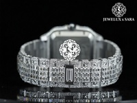 Montre en acier inoxydable entièrement dorée de qualité supérieure, avec diamants, pour une utilisation formelle et professionnelle, disponible pour l'exportation