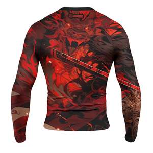 Training Custom Men's Rash Guard-High Quality Compression Wear Breathable Short 100% Polyester Reasonable Price Wholesale - Product Image 2