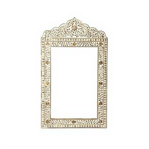 Espejo de Pared Iluminado de Diseño Moderno BS INTERNATIONAL, Hecho a Mano, con Incrustaciones de Hueso, Cuadrado, Ecológico, Venta Directa de Fábrica - Product Image 1