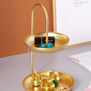 Organizador de Joyas de Lujo de Dos Niveles, Diseño de Bandeja Elevada, Plataforma de Almacenamiento que Ahorra Espacio, Estructura Estable, Organizador Elegante - Product Image 3