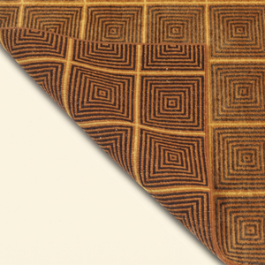 DECORDEC Amber Labyrinth Mustard <b>Brown</b> Hand Tufted Wool Rug Modern Interlocking Key Lattice Pattern Eco Friendly Non-Slip - Product Image 5