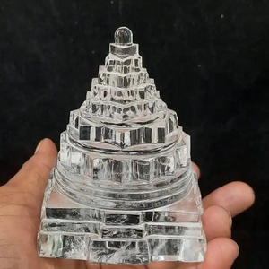 Sculpture de Shree Yantra sculptée à la main, grande taille, en pierres précieuses de haute qualité, pour la guérison, le Reiki et la méditation (vente en gros) - Product Image 1