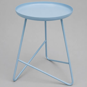 Table d'appoint ronde rouge moderne, table d'appoint en métal, table basse, table à thé pour salon, meuble de chevet, table de salon portable - Product Image 2