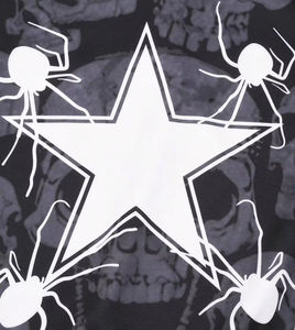 Sudadera con Capucha Oversize Personalizada Unisex al por Mayor, con Estampado de Estrella de Cinco Puntas y Araña, Estilo Casual, Manga Regular, Hombro Caído, OEM - Product Image 5