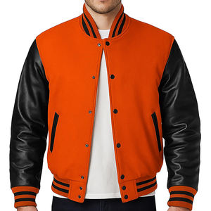 Nouvelle veste universitaire unisexe tendance, veste de baseball pour hommes, veste bomber pour lycée, veste en laine et simili cuir - Product Image 4