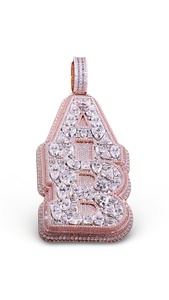 Collier chaîne cubaine en or plaqué 14 carats de style hip-hop avec moissanite et perle d'eau douce, certifié IGI - Product Image 3