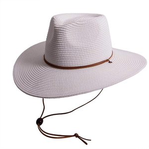 Sombrero de Paja Natural Hecho a Mano de Estilo Nuevo y Lujoso para Hombre y Mujer, Sombrero de Sol de Verano Clásico Panamá con Ala Plana y Cinta Negra - Product Image 6