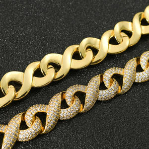 Custom <b>Iced</b> <b>Out</b> Diamond Hip Hop <b>Chain</b> Necklace for Men Cubic Zirconia Cuban Link <b>Chain</b> for Streetwear Fashion Jewelry - Product Image 1