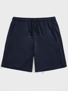 Shorts décontractés pour hommes 100% coton, tissu de 220 grammes, haute qualité, shorts personnalisés pour hommes, couleur unie, confortables - Product Image 2