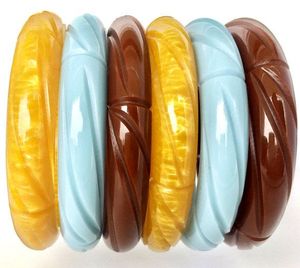 NEW GT Casual Classic Wide Bracelet Bangle Irregular Geometric Shape <b>Resin</b> Jewelry Chunky Acrylic Unisex Gift - Product Image 5