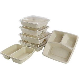 Contenants alimentaires jetables pour micro-ondes avec couvercles, boîtes à lunch en PLA - Product Image 5