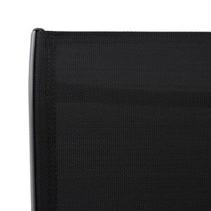 Set di 2 sedie da bar da giardino in acciaio nero con seduta comoda standard in Textilene per esterni - Product Image 6