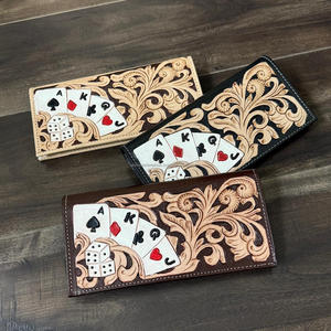 2026 Handcrafted Stylish Hand Tooled Genuine Leather Men's bifold <b>Wallet</b> Cards & Floral Design Slim Cash Organizer Card <b>Holder</b> - Product Image 4