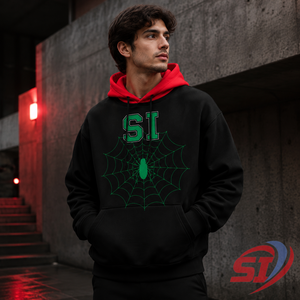 Sweat à capuche personnalisé Spider, coupe oversize, épais, streetwear, imprimé graphique, logo personnalisé, vente en gros OEM, pour homme - Product Image 6