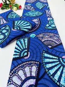 Tissu africain en coton 100% imprimé wax et Ankara d'Afrique du Sud, couleurs vives, motifs uniques pour vêtements, artisanat et accessoires - Product Image 3