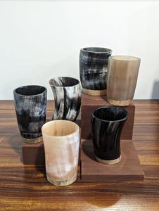 Taza Koi para beber de oso Vintage exquisita personalizada, cuerno Natural hecho a mano, estilo Animal tallado antiguo corto para regalo de negocios - Product Image 2