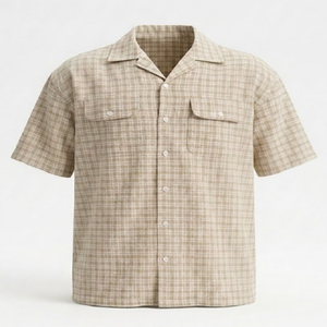 Exclusive Export Quality Men’s Gingham Checks Shirt Anti Wrinkle Casual OEM Manufacturing India - Product Image 3