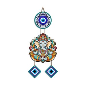 Décoration murale en MDF Shri Ganesh pour la protection contre le mauvais œil, pour l'entrée de la maison - Product Image 5