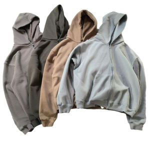 Custom Logo High Quality 400 GSM <b>Thick</b> Heavyweight 100% Cotton <b>Fleece</b> Streetwear Heavy Pullover Oversized Hoodies <b>Men</b> Workwear - Product Image 1