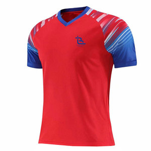 เสื้อฟุตบอลทีมแบบใหม่ ดีไซน์นุ่มนวล ผลิตตามสั่ง 100% โพลีเอสเตอร์ คอวี - Product Image 2