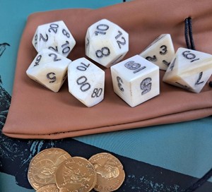 Natural Bone <b>Dice</b> Cubes Traditional Craft Smooth Edges Detailed Faces Handmade Tabletop Gaming Playing <b>Set</b> - Product Image 6