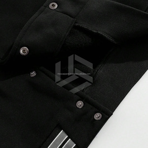 Custom Embroidered Baseball Bomber <b>Jacket</b> With Monochrome Letterman Varsity Design <b>Winter</b> Season <b>Leather</b> Sleeve Letterman Logo - Product Image 3