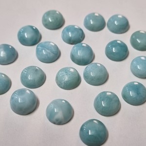 Larimar Natural, Corte Redondo, Pulido, 9 mm, Cabujón, Piedra Preciosa Suelta |   Suministros para la Fabricación de Joyería |   Proveedor Mayorista - Product Image 5