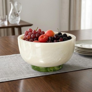 Fruit <b>Dessert</b> Server <b>Bowl</b> With Resin Best Finished Decoration Custom Size Round Shape Hot <b>for</b> Sale Wood and Epoxy Resin <b>Bowl</b> - Product Image 3