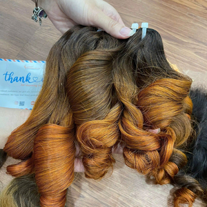 Proveedor de Cabello Natural, Cabello Rizado con Volumen, Trama de Cabello Doble, Paquetes de Cabello Natural, Color Borgoña Natural - Product Image 5