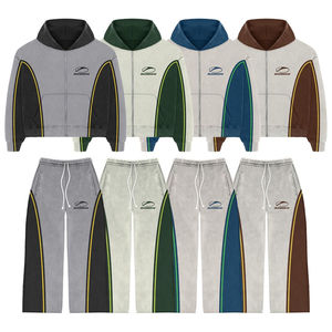 Tenue de jogging décontractée en coton blanc 2026, écologique, grandes tailles, pour l'entraînement hivernal, avec logo brodé personnalisé, couleur unie - Product Image 1