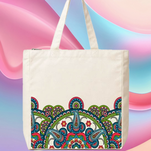 Sac fourre-tout en toile extra large personnalisable et écologique pour femmes, design portable, doublure en polyester, motif à pois, logo personnalisé, shopping - Product Image 2