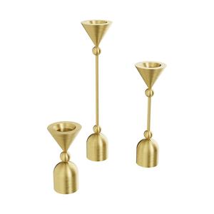 Candelabro de latón estilo antiguo con soporte para velas para sala de estar, dormitorio, mesa de comedor, templo y decoración de bodas. - Product Image 5