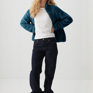 Eco-Friendly <b>Women's</b> Recycled <b>Micro</b> <b>Fleece</b> Polar Sherpa <b>Fleece</b> Jacket Custom Full Zip Outdoor Jacket - Product Image 1