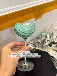 Copas de Cóctel Portátiles Hechas a Mano con Concha de Caracol, Capacidad de 150-200 ml, Copa de Martini para Bodas, Vaso para Cócteles, Regalo de San Valentín - Product Image 3