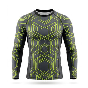 Quick Dry Rash Guard <b>for</b> <b>Men</b> Long Sleeve <b>Compression</b> Fit Breathable Stretch <b>Shirt</b> <b>for</b> Swimming Surfing and Fitness - Product Image 2