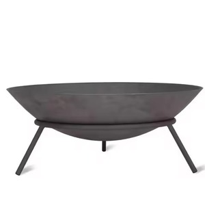 Antique Style Cast Iron Fire Pit Bowl Dual Side Ring Handles Elevated Scroll Foot <b>Stand</b> Outdoor Garden <b>Fireplace</b> Fire Pit Bowl - Product Image 4